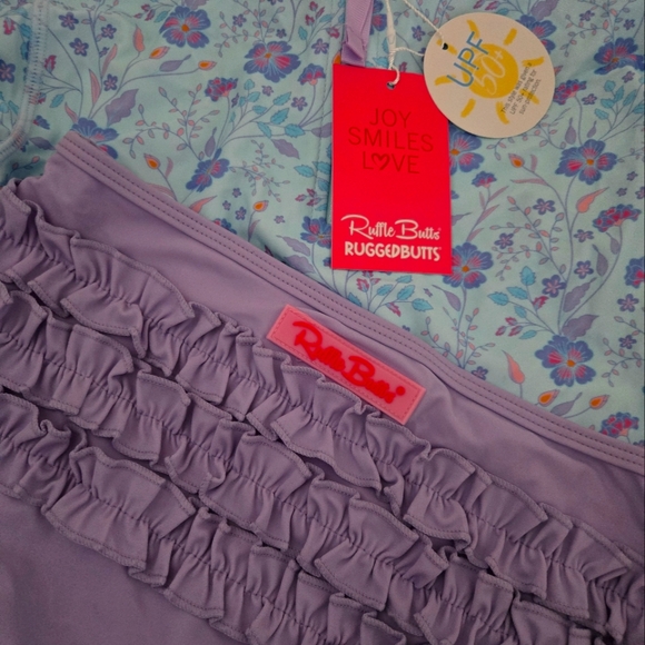 Ruffel Butt's Size 10 girls Rash Guard 2 piece bathing suite - Picture 1 of 11